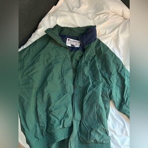 Champion Dark green zip up rain jacket